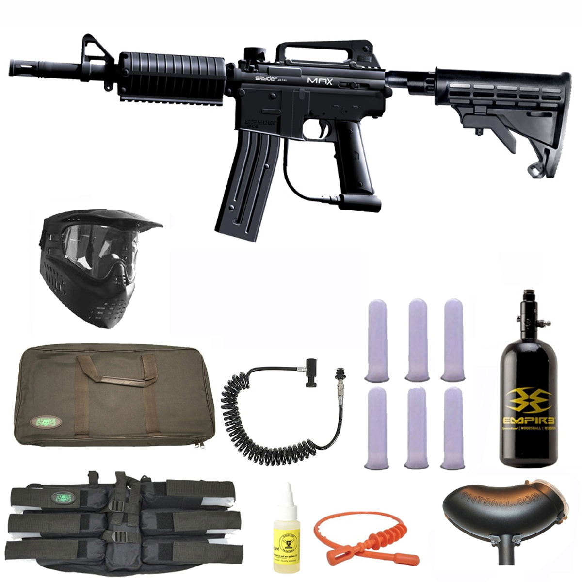 Spyder MRX Magazine Fed Paintball Marker Gun 3Skull Nitro Sniper Set eBay